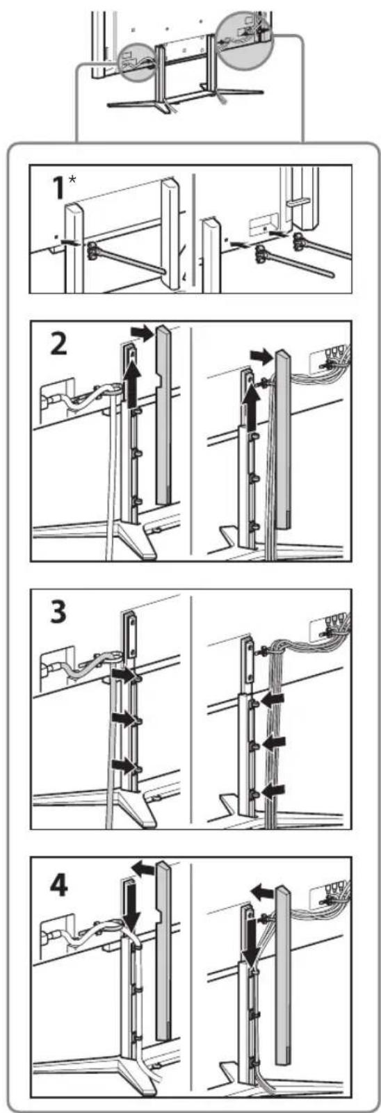 SONY Bravia KD84X9000 - 6: Bundling the cables - 1
