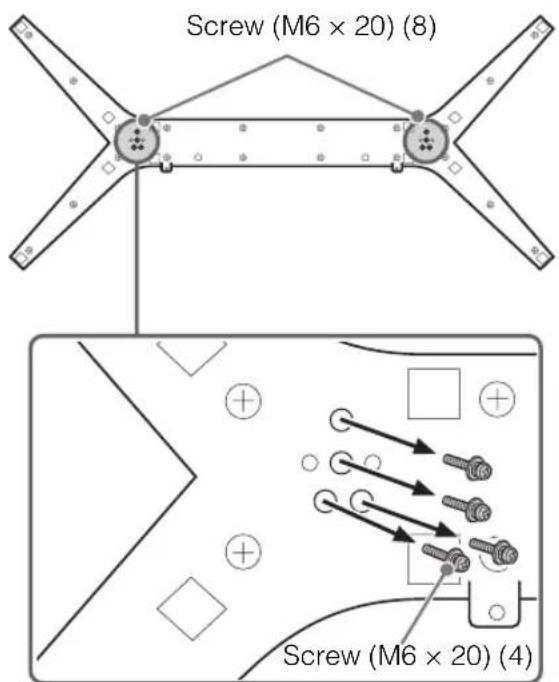 SONY Bravia KD84X9000 - Attaching the Table-Top Stand - 2