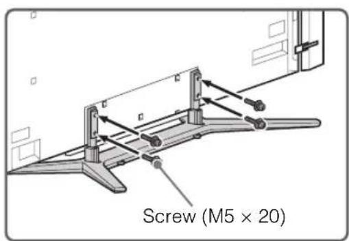 SONY Bravia KD84X9000 - Attaching the Table-Top Stand - 7
