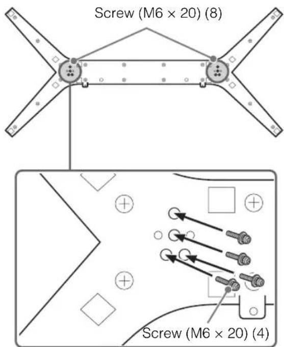 SONY Bravia KD84X9000 - Attaching the Table-Top Stand - 5