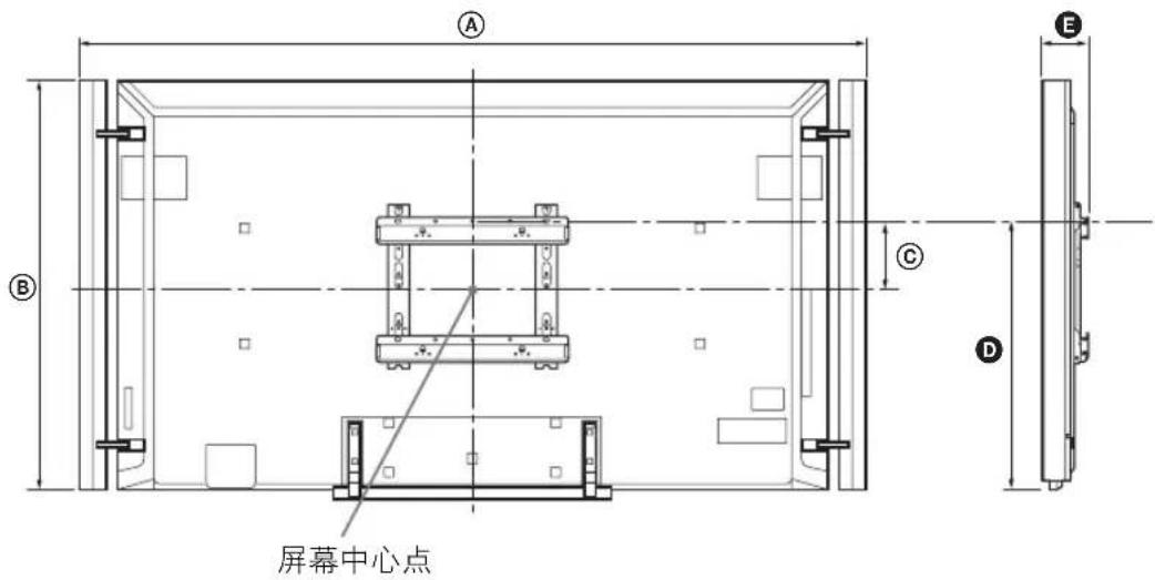 SONY Bravia KD84X9000 - 电视安装尺寸制表 - 1