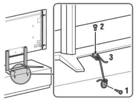 SONY Bravia KD84X9000 - 4: Preventing the TV from toppling over - 1