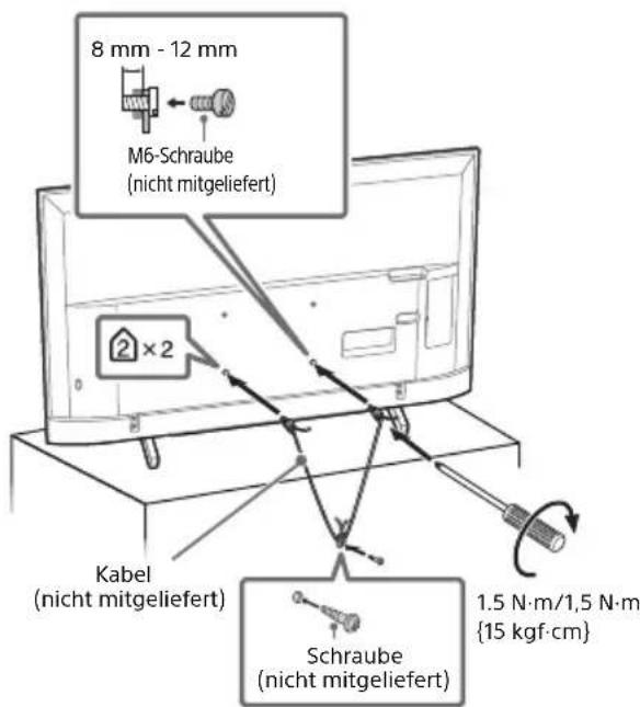 SONY Bravia KD43XF7077 - Verhinderung des Umkippens - 1