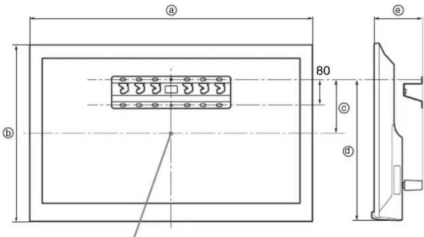 SONY Bravia KDL47R500A - Tableau de dimensions d'installation du téléviseur - 1
