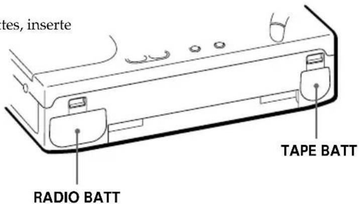 tes, inserte RADIO BATT TAPE BATT