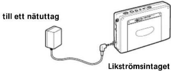 till ett nätuttag Likströmsintaget