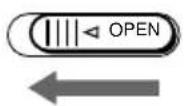 SONY ICFSW1000T - Skjut OPEN i pilens riktning och - 1