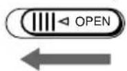 SONY ICFSW1000T - Skjut OPEN i pilens riktning och - 1