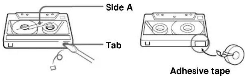 Side A Tab Adhesive tape
