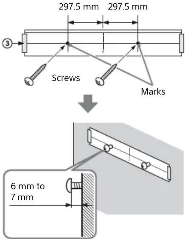 SONY HTS700RF - Mounting the Bar Speaker on a Wall - 4