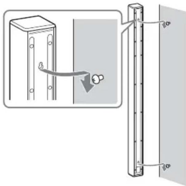 SONY HTS700RF - Hang the surround speaker on the screws. - 1