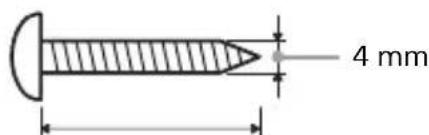 SONY HTS700RF - Prepare two screws (not supplied) for each speaker that are suitable for the wall mount holes on the rear of the surround speaker. - 1