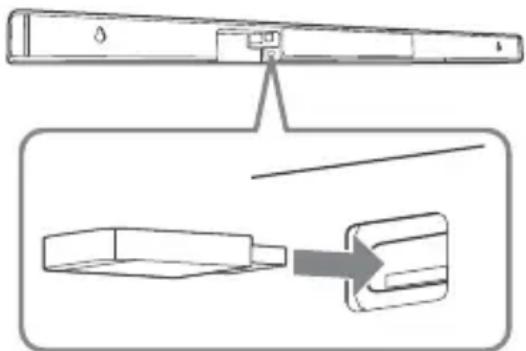 SONY HTCT291 - Raccordez le périphérique USB au port ⇌ (USB). - 1