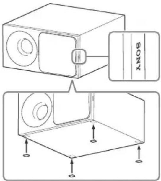 SONY HTCT291 - De subwoofer horizontaal installeren - 1