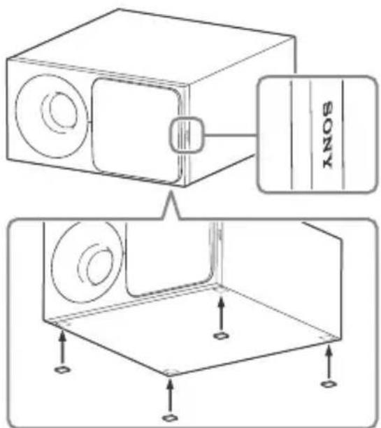 SONY HTCT291 - Installation du caisson de graves horizontalement - 1