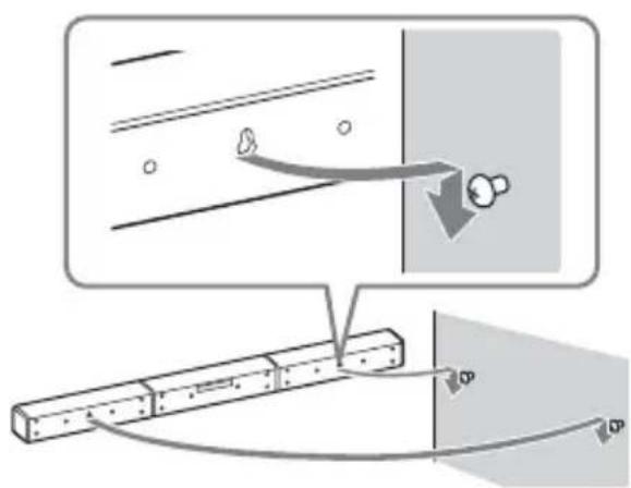 SONY HTS500RF - Mounting the Bar Speaker on a Wall - 5