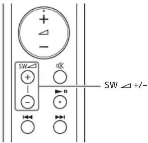 SONY HTMT301 - Ajuste del volumen del altavoz potenciador de graves - 1