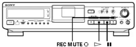 SONY DTCZE700 - Inserción de una sección con sonido silenciado durante la grabación (Silenciamiento de la grabación) - 1