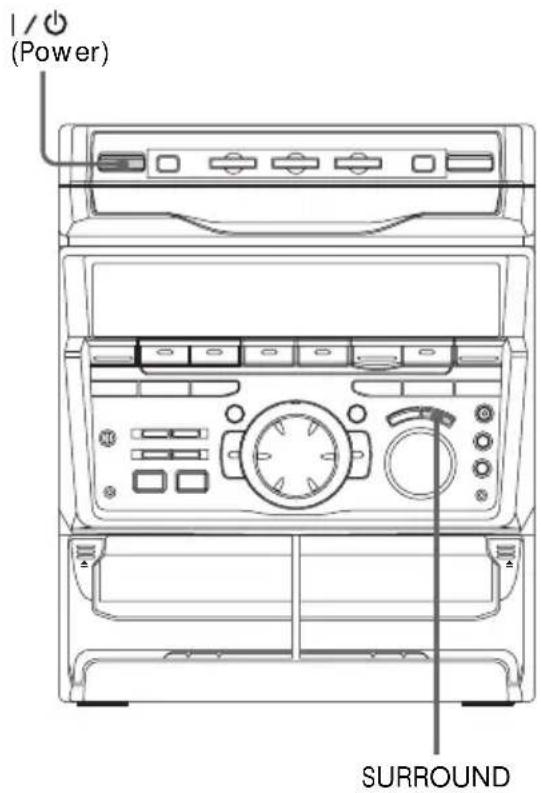 SONY MHCGRX30J - Selecting the surround effect - 1