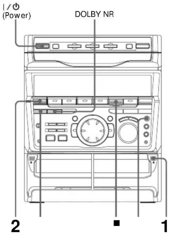SONY MHCGRX30J - Recording on a tape manually - 1