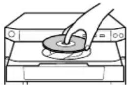 SONY MHCDP900D - Posez un DVD/VIDEO CD/CD sur le plateau de disque avec la face imprimée dirigée vers le haut. - 1