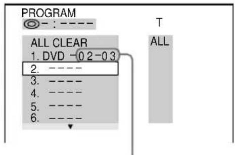 SONY MHCDP900D - ■ Lors de la programmation d'un DVD - 2
