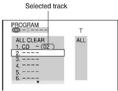 SONY MHCDP900D - ■ When programming a VIDEO CD or CD - 1