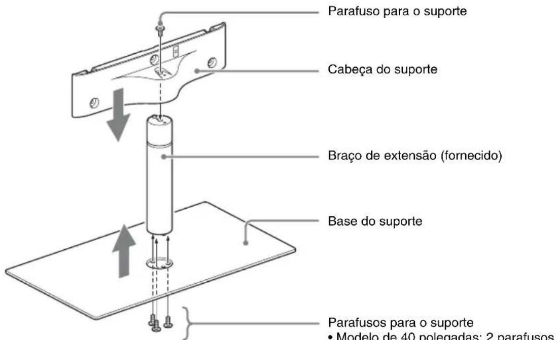 SONY WSCT550B40 - Instalar a coluna no suporte para televisor - 1