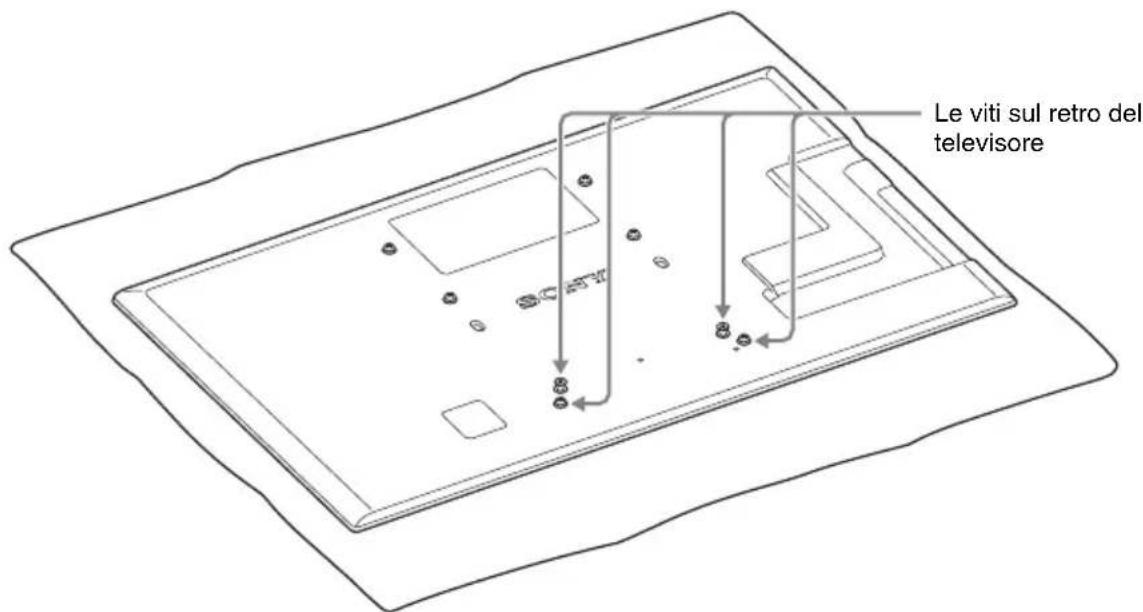 SONY WSCT550B40 - Installazione del diffusore sul supporto del teilevisore - 2