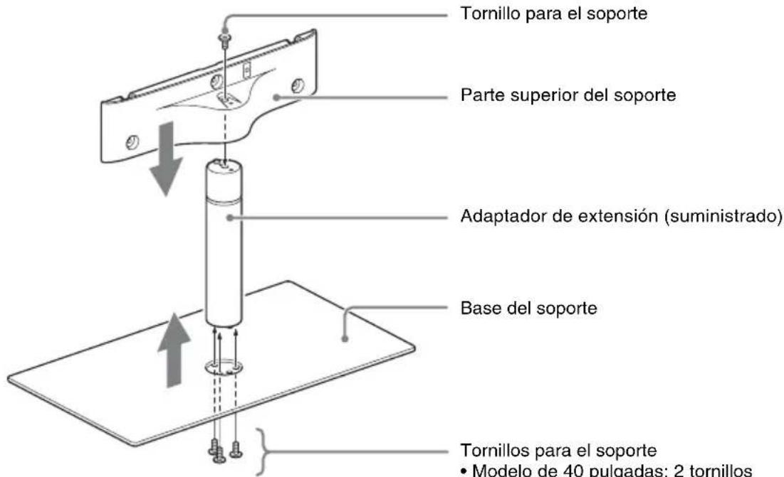 SONY WSCT550B40 - Instalacion del altavoz en el soporte del televisor - 1
