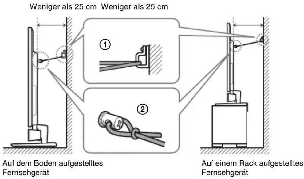 SONY WSCT550B40 - Sichern des Fernsehgeräts an einer Wand - 3