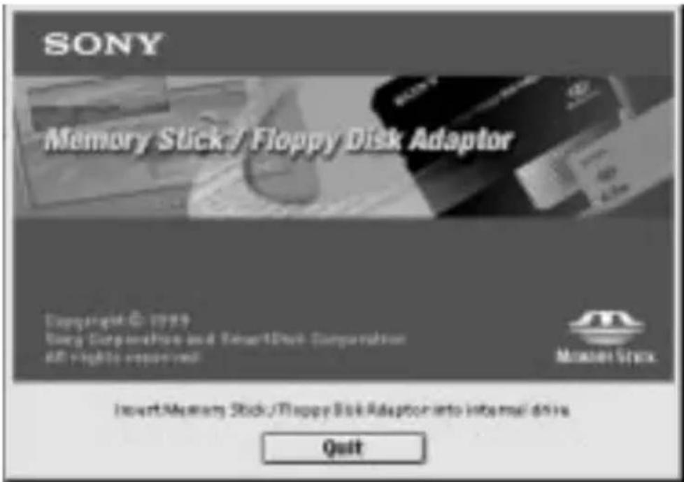 SONY MSACFD2M - Insérez l'adaptateur. - 1
