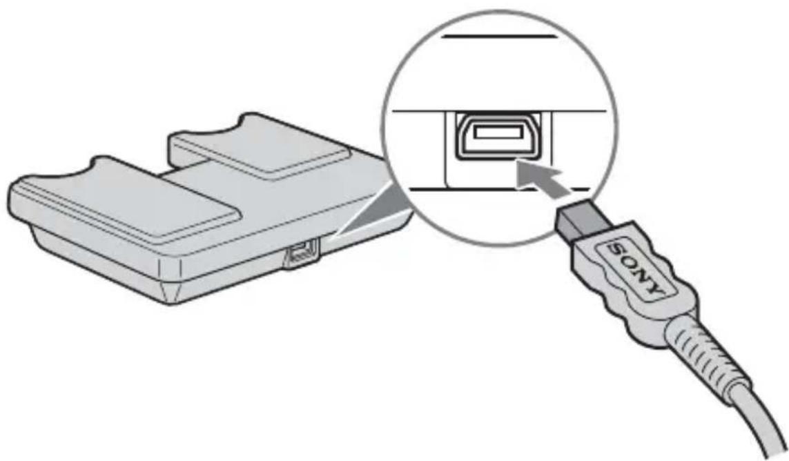 SONY MSACUSM1 - Firmly insert the Mini-B connector of the USB cable into the USB jack on this unit as far as it will go. - 1