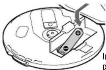 SONY Walkman DNF431 - Préparation de la source d'alimentation (Pile sèche) - 3