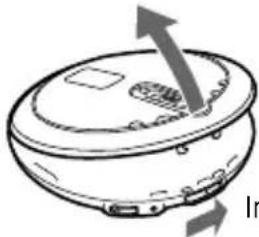 SONY Walkman DNF431 - Deslice el interruptor OPEN para abrir la tapa del reproductor. - 1