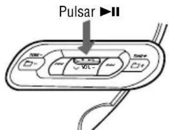 SONY Walkman DNF431 - Pulse ▶II en el mando lateral. - 1