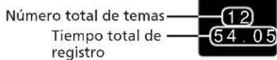 SONY SAN1 - Para comprobar el número total de temas y el tiempo total de registro - 1