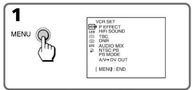 SONY GVD800E - Modification des réglages de menu - 1