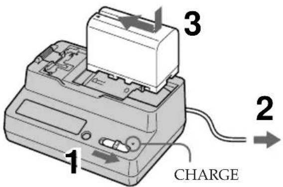 SONY GVD300E - Laden des Akkus - 3