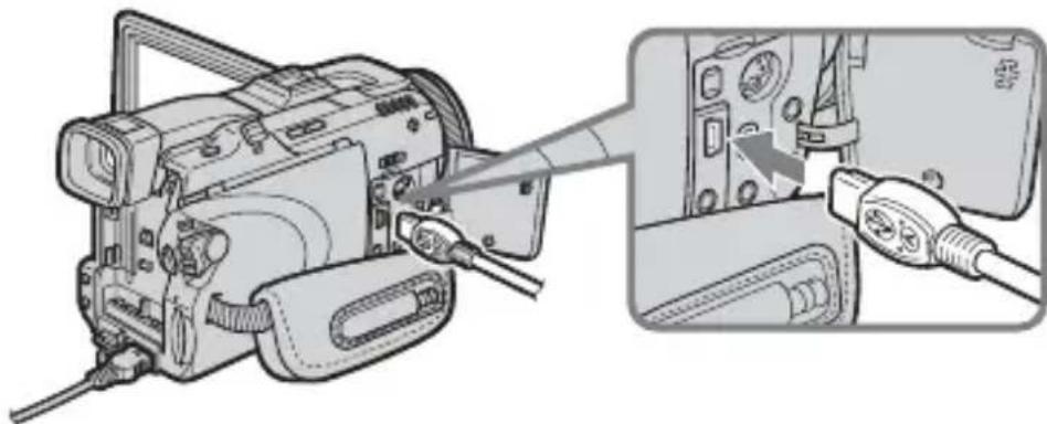 SONY UNAEN1 - Collegare il connettore USB dell'adattatore USB-Ethernet alla presa (USB) della videocamera. - 1