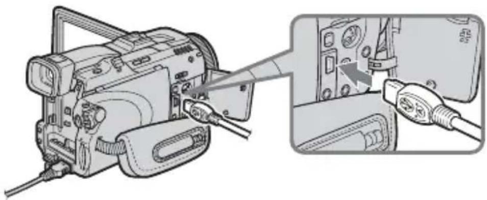 SONY UNAEN1 - Raccordez le connecteur USB de l'adapateur USB-Ethernet à la prise (USB) du caméscope. - 1