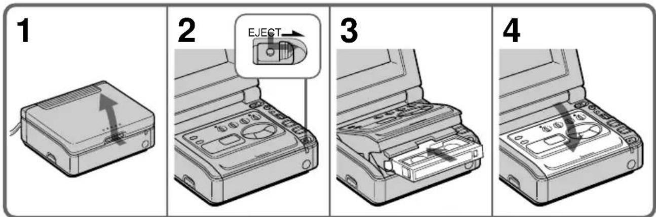 SONY GVA500E - Einlegen einer Kassette - 1