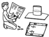 SONY SUP50T2 - Be sure to assemble the Tabletop Stand securely following the instructions in this manual. - 1
