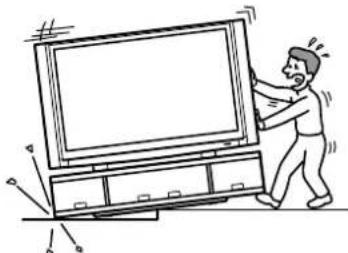 SONY SURS51U - Noquia el soporte si se ha colocado el televisor u otro equipo encima deél. - 1