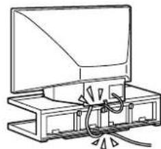 SONY SURS51U - Faites attention à ne pas coincer le cordon d'alimentation secteur ou le câble de raccordement entre le téléviseur et le support. - 1