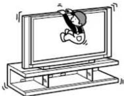 SONY SURS51U - Não se encoste nem se pendure no televisor quando este se encontrar no suporte. - 1