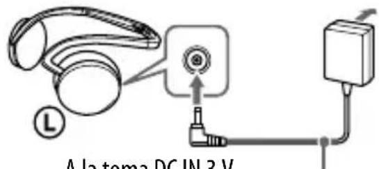 SONY WLANWB1K - Conecte el adaptador de alimentación de ca suministrado a la toma DC IN 3 V de los auriculares. - 1