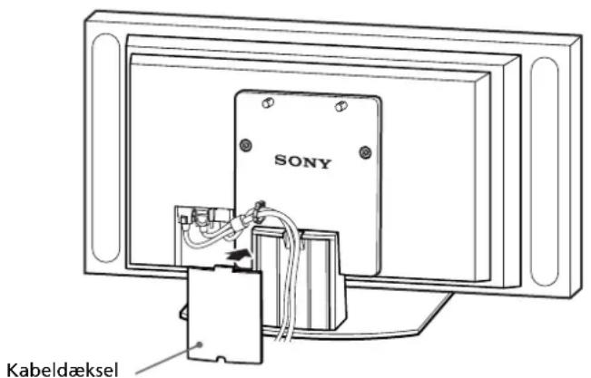 SONY SUP42T2 - Før netledningen og skærmkablet gennem standeren. - 4
