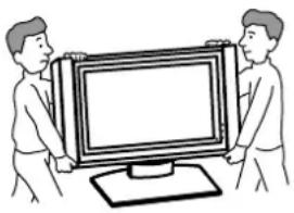 SONY SUP42T2 - Μην μεταφέρετε την επιτραπέζια βάση ενώ η οθόνη είναι τοποθετημένη πάνω σε αυτή. - 1