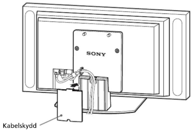 SONY SUP42T2 - Dra nätkabeln och bildskärmskabeln genom stället. - 4